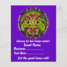 O carnaval 4,5" x 5,6" vê por favor notas panfletos personalizado