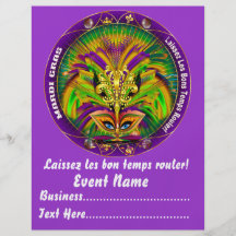 O carnaval 8,5" x 11" vê por favor notas panfletos personalizado