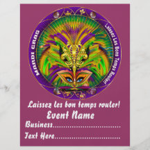 O carnaval 8,5" x 11" vê por favor notas panfletos personalizado
