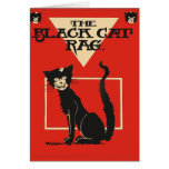 O cartão de pano do gato preto