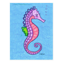 O cartão do cavalo marinho cartão postal