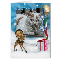 O cartão do Natal dos cartões de fotos personaliza