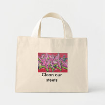 o cartoon_graffiti-lettrage-big, limpa nossos stee bolsas de lona