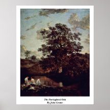 O carvalho de Poringland por John Crome Pôsteres