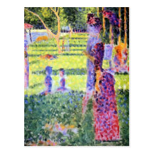 O casal por Georges Seurat, Pointillism do vintage Cartões Postais