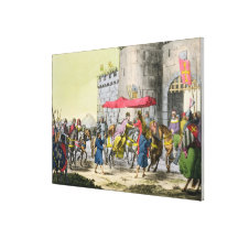 O casamento de Edward mim e Eleanor do Castile, pl Impressão De Canvas Envolvida