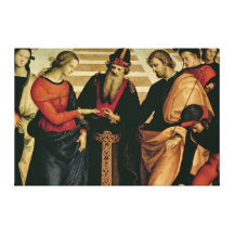 O casamento do Virgin, 1504 Impressão De Canvas Envolvidas