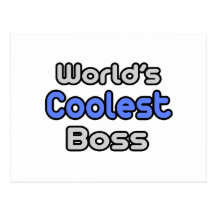 O chefe o mais fresco do mundo cartoes postais