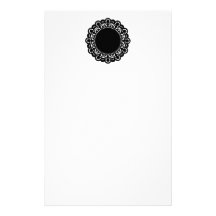 o CÍRCULO 3332__doily-shape-1 BRANCO PRETO DÁ FORM Papel Personalizados