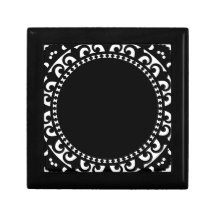 o CÍRCULO 3332__doily-shape-1 BRANCO PRETO DÁ FORM Porta Jóia
