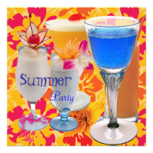 O cocktail amarelo tropical do partido do verão be convite