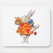 O COELHO BRANCO DE ALICE MOUSEPAD
