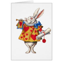 O COELHO BRANCO DE ALICE NO PAÍS DE AS MARAVILHAS CARTÕES