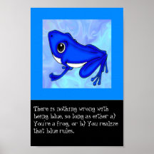 O comedor de rãs azul poster