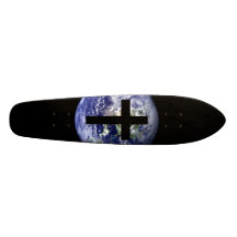 O conselho cristão da cruz do mundo skate personalizado