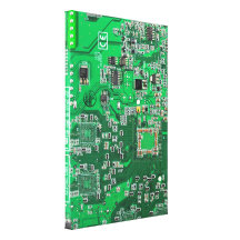 O conselho de circuito do geek do computador - ver impressão de canvas esticadas