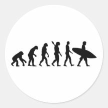 O conselho de surf surfando da evolução adesivo