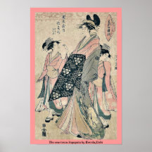 O courtesan Sayagata por Hosoda, Eishi Posteres