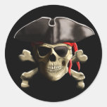 O crânio alegre do pirata de Roger Adesivos