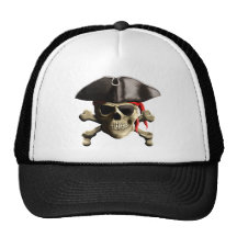O crânio alegre do pirata de Roger Boné