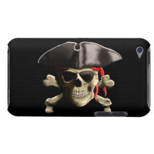 O crânio alegre do pirata de Roger Capa iPod Touch Case-Mate