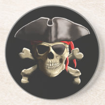 O crânio alegre do pirata de Roger Porta Copo Para Bebidas