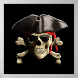 O crânio alegre do pirata de Roger Pôsteres