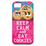 O damasco do rosa quente MANTEM a CALMA E come bis Capas De iPhone 5 Case-Mate