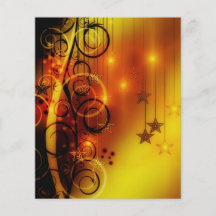 O design amarelo e da laranja do abstrato Stars es Modelos De Panfleto