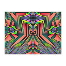 O design vermelho futurista do vestido/abstrato en impressão de canvas envolvida