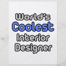 O designer de interiores o mais fresco do mundo panfletos personalizados