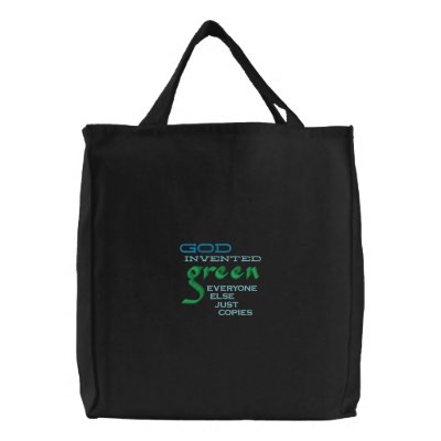 O deus inventou a sacola cristã verde bolsa
