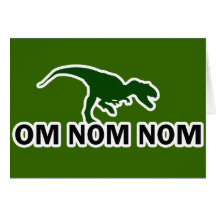 O dinossauro Rawr do OM Nom Nom está com fome Cartoes