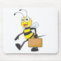 O diplomata bonito do carregar dos desenhos animad mousepad