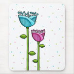 O Doodle do divertimento floresce pontos azuis Mou