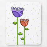 O Doodle do divertimento floresce pontos roxos Mou