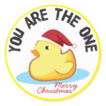 O duckie de borracha você é o um selo do presente  adesivos