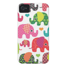 O elefante colorido caçoa capas de iphone do teste iPhone 4 capas