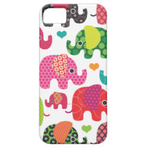 O elefante colorido caçoa o iPhone das capas de ip Capas De iPhone 5 Case-Mate