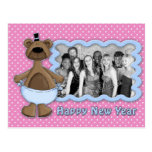 O feliz ano novo - design do urso cartao postal