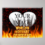 O fogo da Democrata do mundo e o marbl os mais que Poster