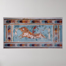 O fresco do Toreador, palácio de Knossos, Crete Posters