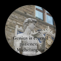 O gênio é paciência eterno. - Citações de Michelan ímãs