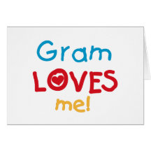 O grama ama-me t-shirt e presentes cartões