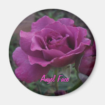 O ímã cor-de-rosa da cara do anjo imãs de geladeira
