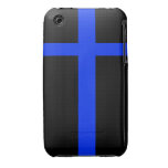 o iPhone 3G/3Gs dilui a linha de polícia azul Capas iPhone 3 Case-Mate