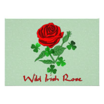 O irlandês selvagem aumentou convites personalizado