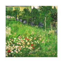 O jardim de Daubigny por Van Gogh Impressão De Canvas Esticada