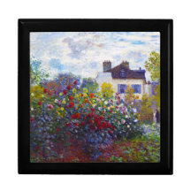 O jardim de Monet em Argenteuil Claude Monet Caixa De Persentes