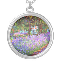 O jardim do artista em Giverny, Claude Monet Bijuterias Personalizadas